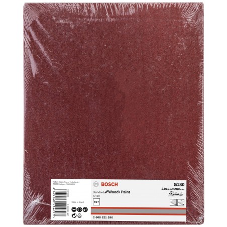 2608621596 BOSCH Set 50 foi abrazive lemn si vopsea, 230x280mm, Gr.180