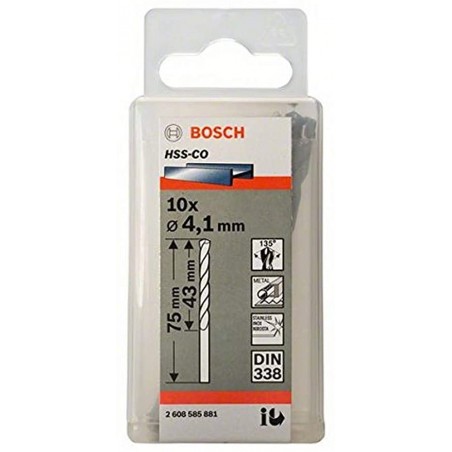2608585881 BOSCH Set 10 burghie metal,4.1x43x75mm, prindere cilindrica