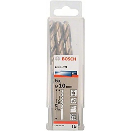 2608585898 BOSCH Set 5 burghie metal,10x87x133 mm, prindere cilindrica