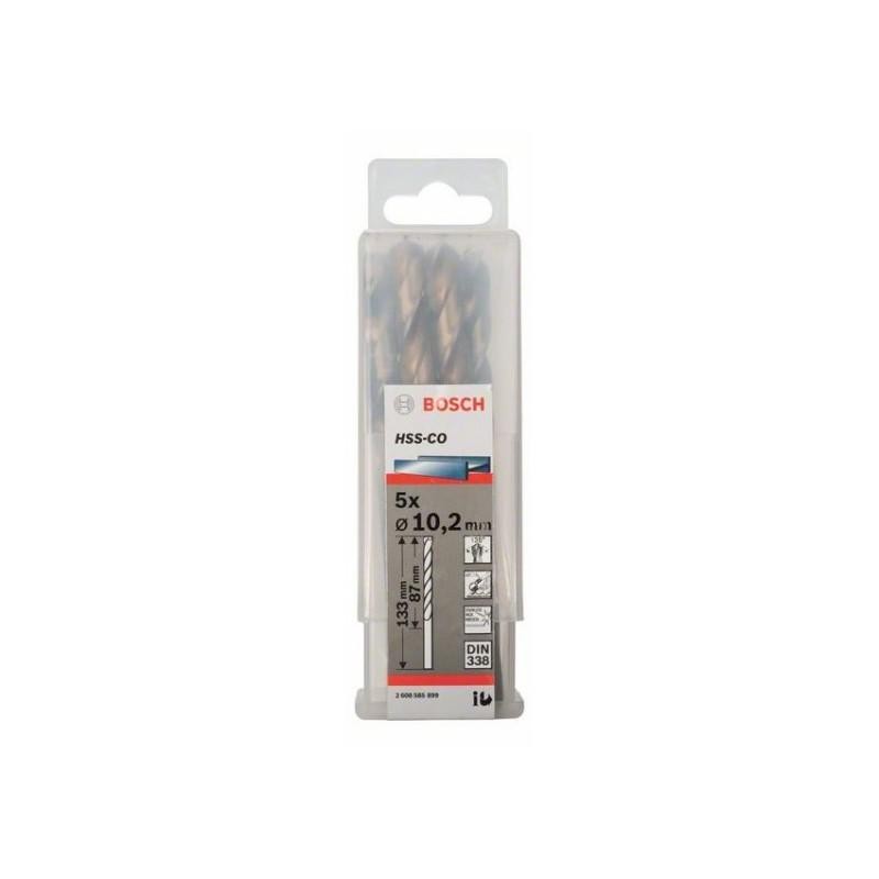 2608585899 BOSCH Set 5 burghie metal,10.2x87x133mm,prindere cilindrica