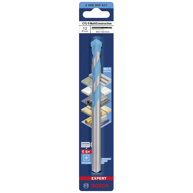 2608900631 BOSCH Burghiu multimaterial,12x90x150mm,prindere cilindrica