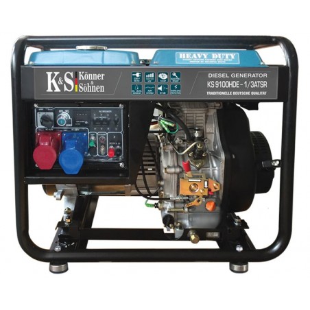 SH - Generator de curent 7.5 kW diesel - Heavy Duty - Konner & Sohnen - KS-9100DE-1/3-HD-ATSR