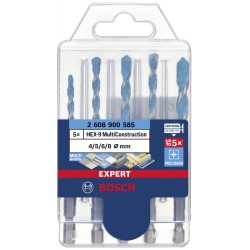 2608900585 BOSCH Set 5 burghie multimaterial,4/5/6/6/8mm, prindere hex