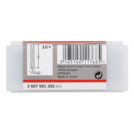 2607001292 BOSCH Set 10 cutite rindea, 82 mm, carburi de tungsten