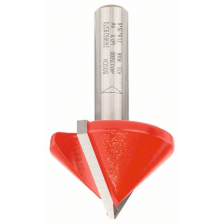2608629370 BOSCH Freza pentru canale V,31.8x19x51mm, tija 8mm,90 grade