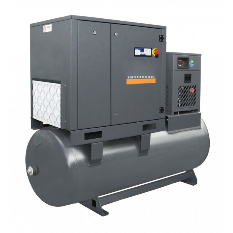 Compresor de aer profesional cu surub - 15 kW, 1960 L/min, 10 bari - Rezervor 500 Litri