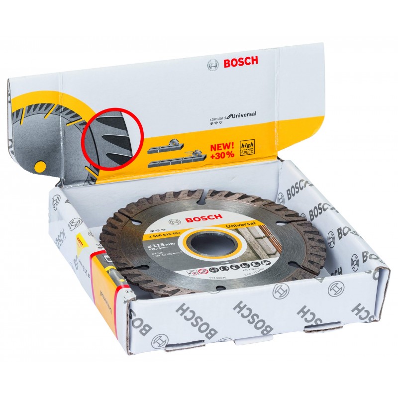 2608615064 BOSCH Set 10 discuri diamantate segmentate Universale 180x22.2mm