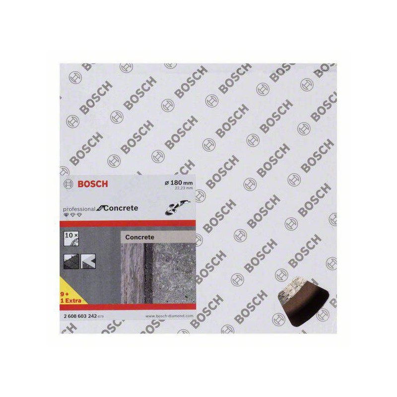2608603242 BOSCH Set 10 discuri diamantate beton, 180x22.23x2.0 mm
