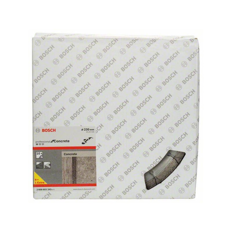 2608603243 BOSCH Set 10 discuri diamantate beton, 230x22.23x2.3 mm