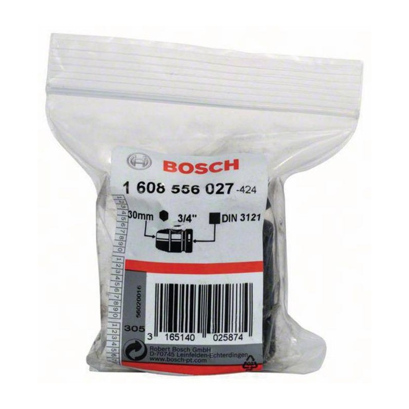 1608556027 BOSCH Cheie tubulara cu impact, 3/4", M20, dimensiune 30 mm