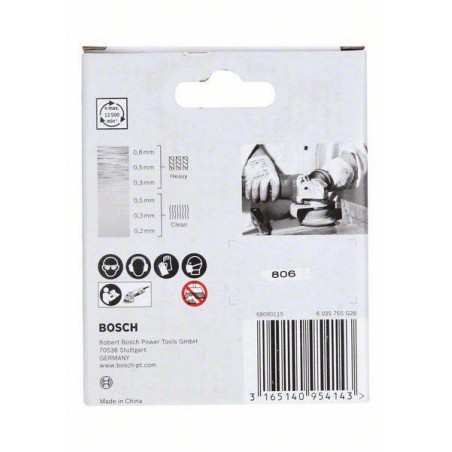 2608620728 BOSCH Perie oala din sarma ondulata, X-LOCK, 75x0.3mm, inox
