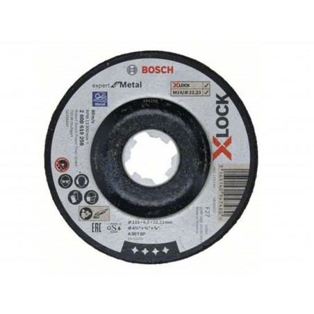 2608619259 BOSCH Disc abraziv X-Lock, polizarea metalului,125x6x22.2mm