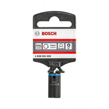 1608551005 BOSCH Cheie tubulara de impact,prindere 1/4",dimensiune 9mm