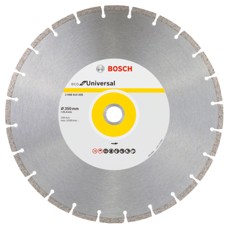 2608615035 BOSCH Disc diamantat segmentat, universal, 350x25.4x3.2 mm