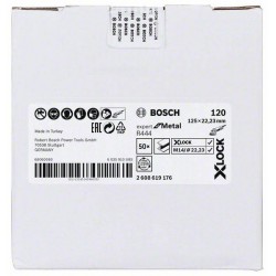 2608619176 BOSCH Disc slefuire cu fibre, metal R444,X-LOCK, 125mm,G120
