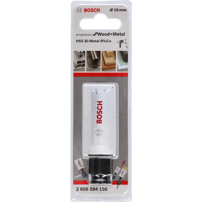 BOSCH Carota Progressor pentru lemn si metal, diametru 16mm