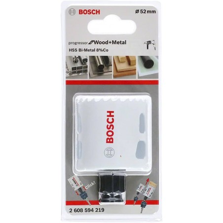 BOSCH Carota Progressor pentru lemn si metal, diametru 52mm