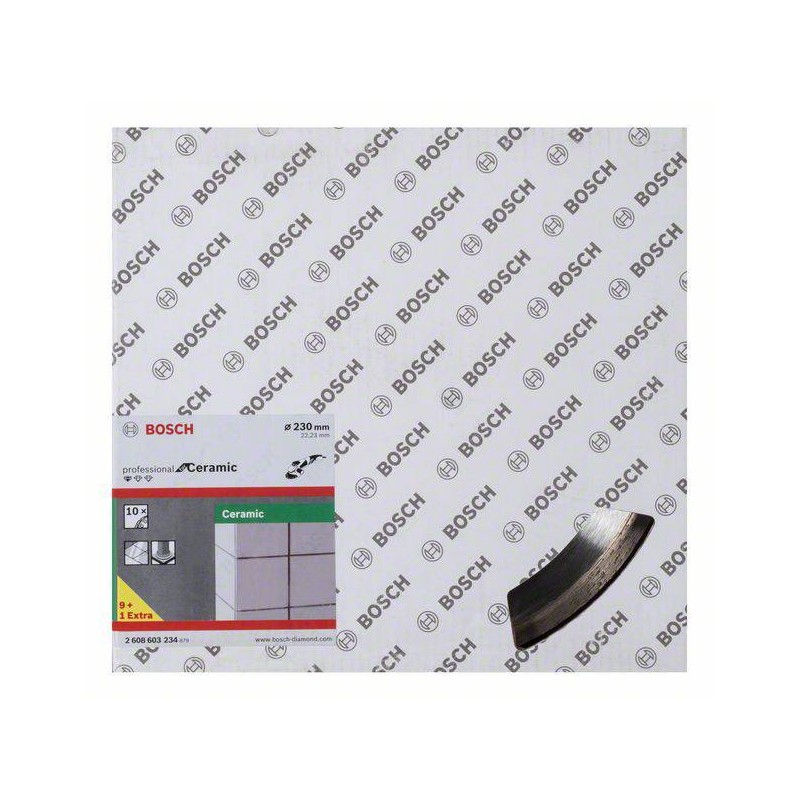 2608603234 BOSCH Set 10 discuri diamantate ceramica, 230x22.23x1.6x7mm