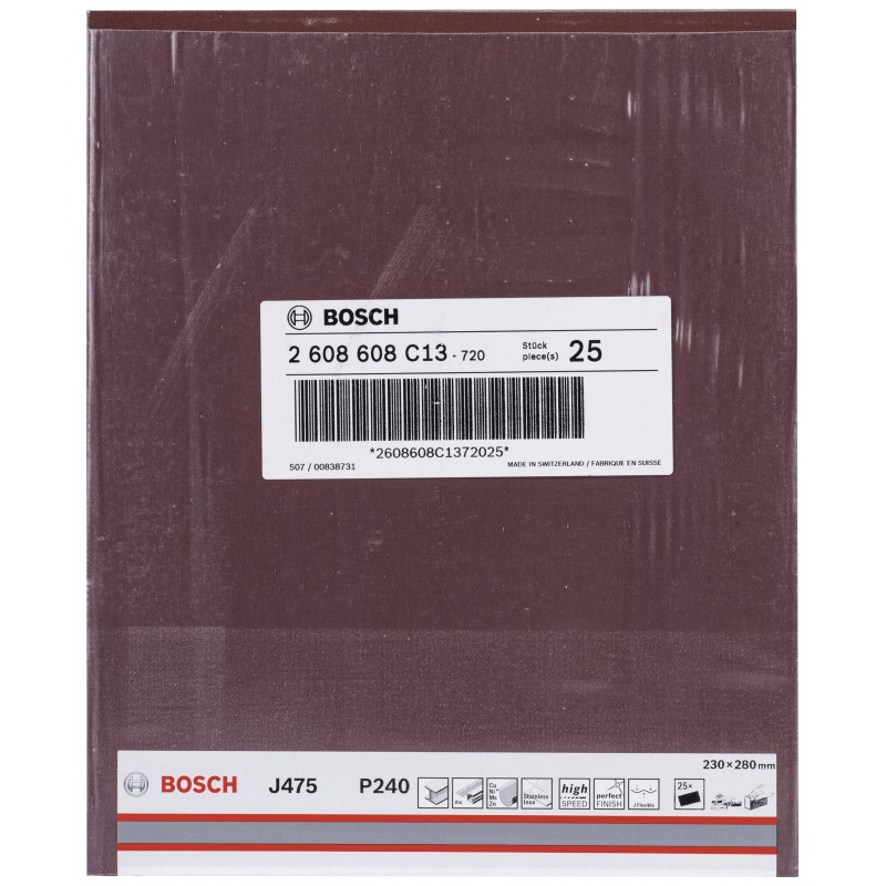 2608608C13 BOSCH Set 25 foi abrazive pentru metal 230x280 mm, G240