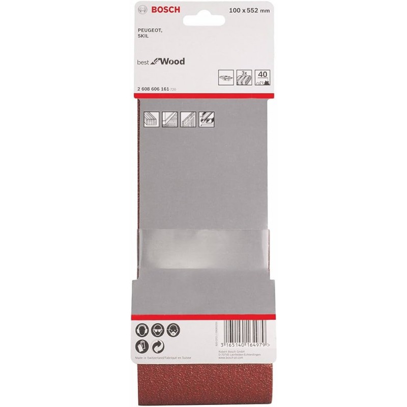 2608606161 BOSCH Set 3 benzi slefuit,slefuitoare cu banda 100X552mm,G40