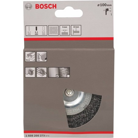1609200273 BOSCH Perie disc sarma ondulata,100x0.3mm,tija cilindrica 6mm