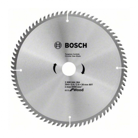 2608644384 BOSCH Panza ferastrau circular, lemn, 254x3.0/2.0x30mm, 80T