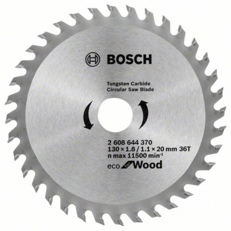2608644370 BOSCH Panza ferastrau circular, lemn, 130x1.8/1.1x20mm, 36T