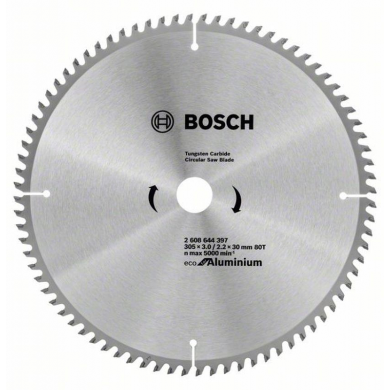 2608644397 BOSCH Panza ferastrau circular aluminiu,305x3/2.2x30mm, 80T