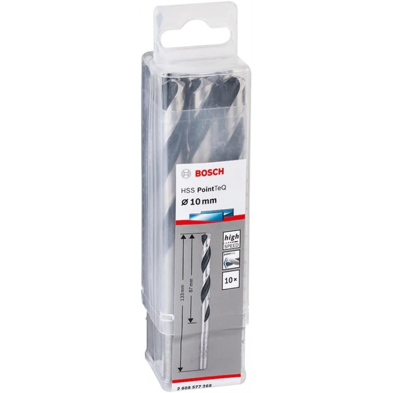 2608577268 BOSCH Set 10 burghie metal,10x87x133mm,tija cilindrica 10mm
