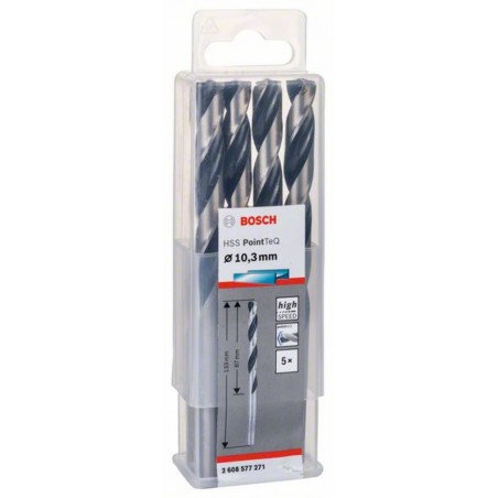 2608577271 BOSCH Set 5 burghie metal,10.3x87x133mm,tija cilindrica 10.3mm
