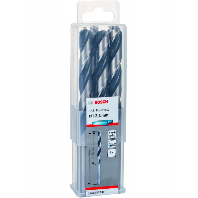 2608577289 BOSCH Set 5 burghie metal,12.1x101x151mm,tija cilindrica 12.1mm