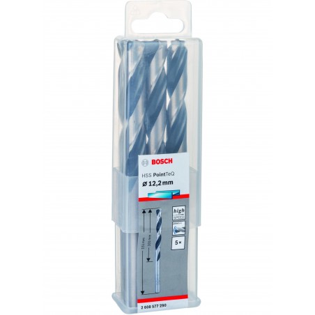 2608577290 BOSCH Set 5 burghie metal,12.2x101x151mm,tija cilindrica 12.2mm