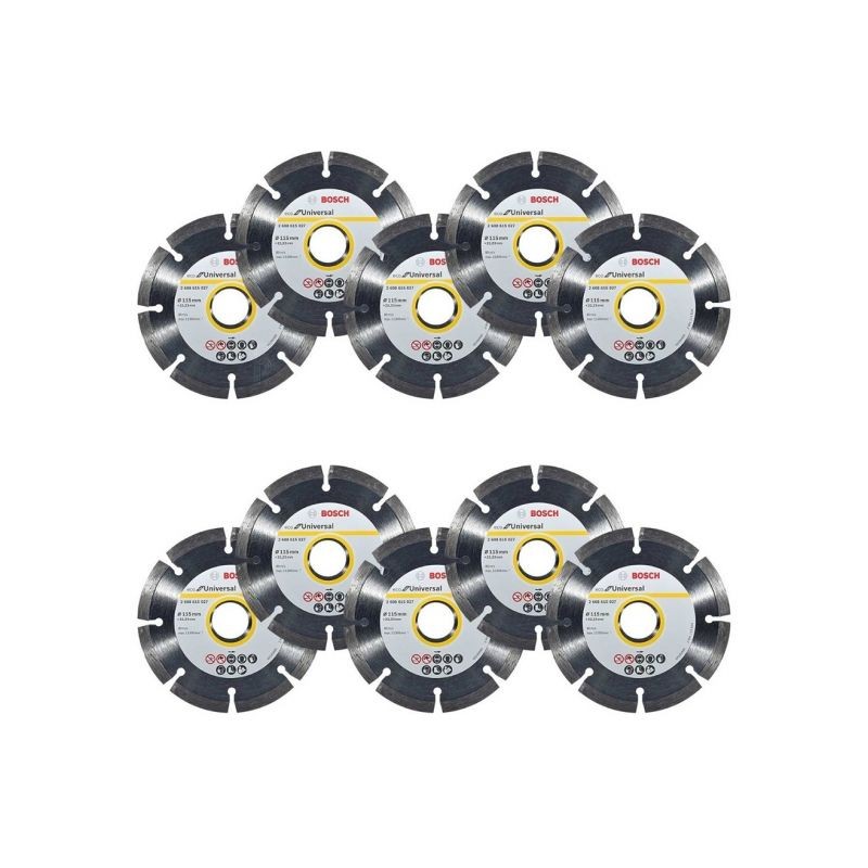 2608615040 BOSCH Set 10 discuri diamantate, Universal, 115x22.23x2mm