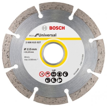 2608615027 BOSCH Disc diamantat segmentat Universal, 115x22.23x2.0 mm