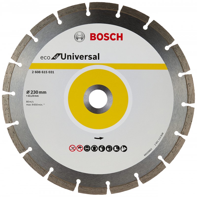 2608615031 BOSCH Disc diamantat segmentat Universal, 230x22.23x2.6 mm