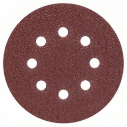 2607019493 BOSCH Set 25 foi abrazive rotunde 125mm,G80,8 gauri,Velcro