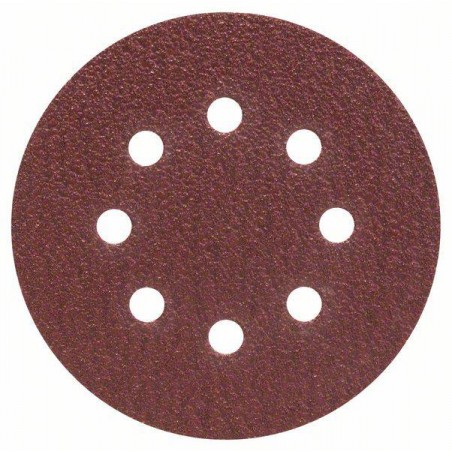 2607019493 BOSCH Set 25 foi abrazive rotunde 125mm,G80,8 gauri,Velcro