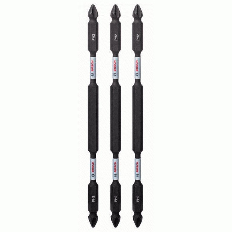 2608522360 BOSCH Set 3 biti lungi,capat dublu pentru impact, T20,150mm