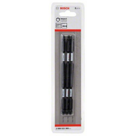 2608522360 BOSCH Set 3 biti lungi,capat dublu pentru impact, T20,150mm