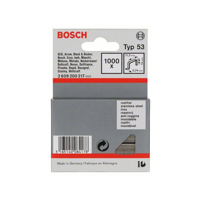 2609200217 BOSCH Set 1000 capse, sarma fina tip53,otel inoxidabil,14mm