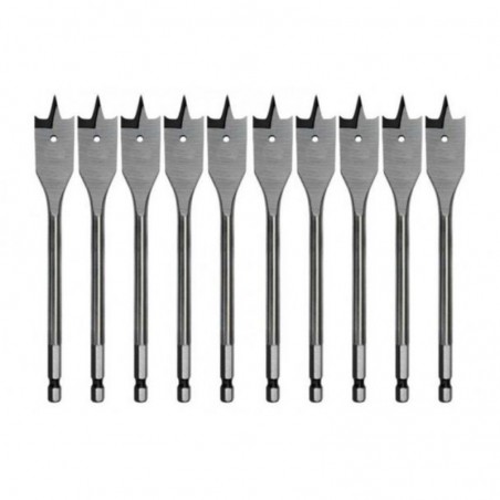 781767 HIKOKI Set 10 burghie plate pentru lemn, HEX 1/4", 15x150 mm