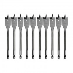 781775 HIKOKI Set 10 burghie plate pentru lemn, HEX 1/4", 25x150 mm