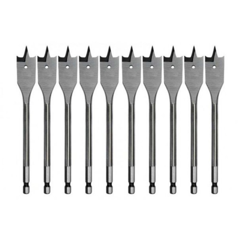 781778 HIKOKI Set 10 burghie plate pentru lemn, HEX 1/4", 30x150 mm