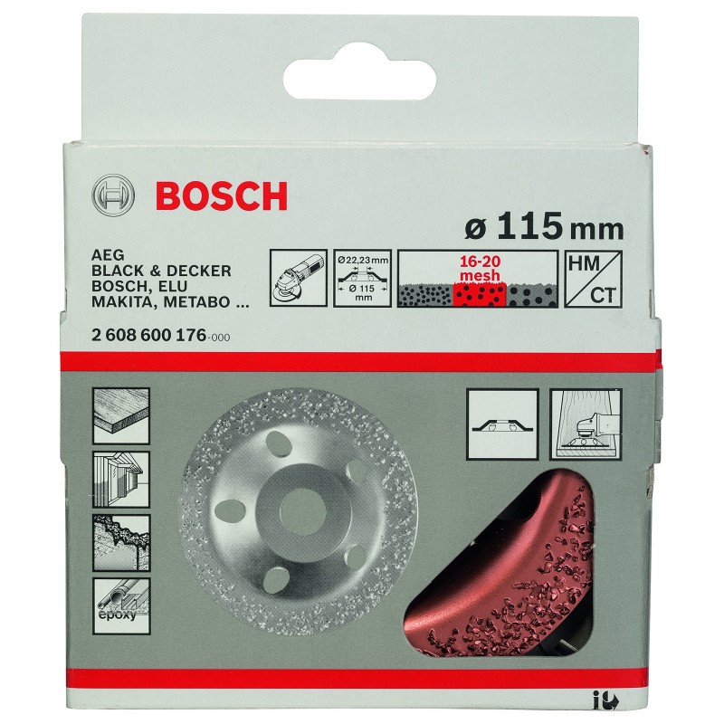 2608600176 BOSCH Disc oala cu carburi metalice 115X22.2mm, medie, plan