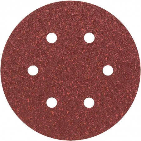 2608605720 BOSCH Set 5 foi abrazive rotunde 150mm, G120, 6 gauri, Velcro