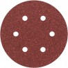 2608605720 BOSCH Set 5 foi abrazive rotunde 150mm, G120, 6 gauri, Velcro