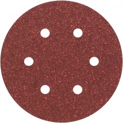 2608605643 BOSCH Set 5 foi abrazive rotunde 125mm,G120,8 gauri, Velcro
