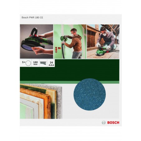 2609256D35 BOSCH Set 5 foi pentru slefuit pereti 180 mm, G24, Velcro