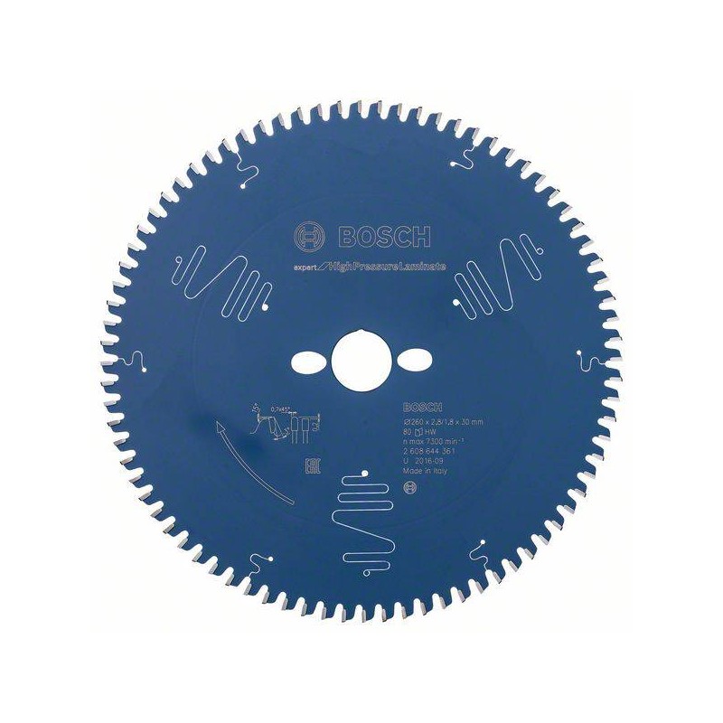 2608644361 BOSCH Panza fierastrau circular stationar, 260x30x2.8mm,80T