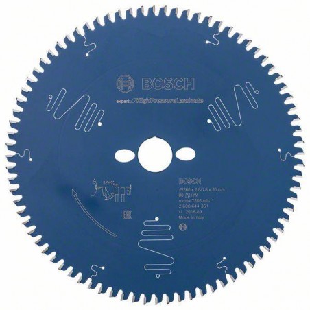 2608644361 BOSCH Panza fierastrau circular stationar, 260x30x2.8mm,80T